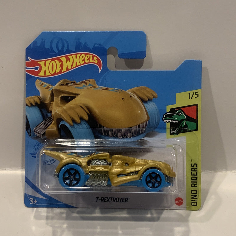 Hot Wheels 2021 T-Rextroyer *24/250 HW Dino Riders *1/5 GRY60 Short Card 