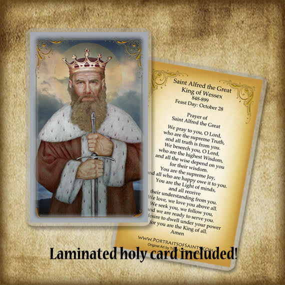 alfred gift pendant holy card king