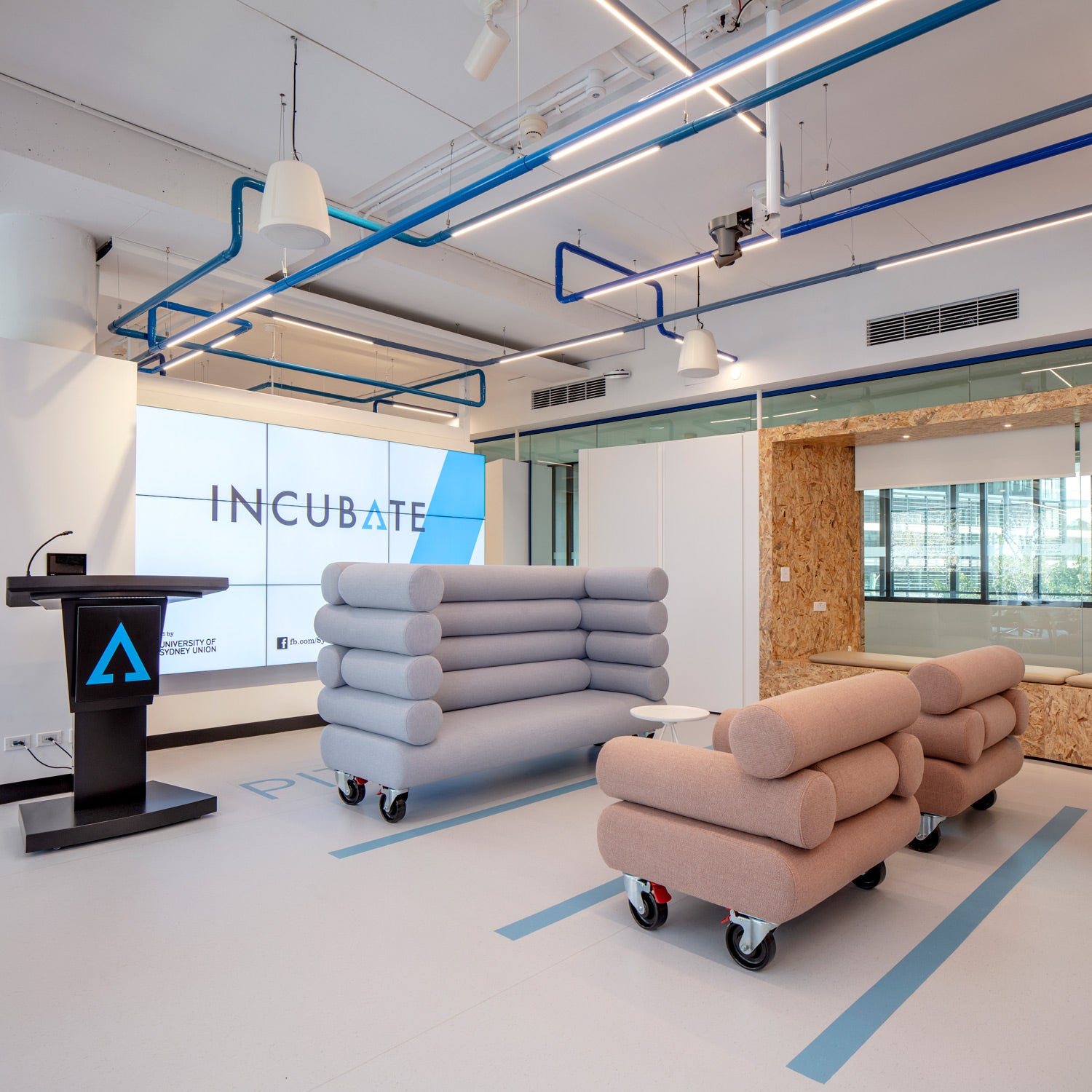 Cabin Booth & Armchairs at INCUBATE Hub by Cox Architecture | DesignByThem
