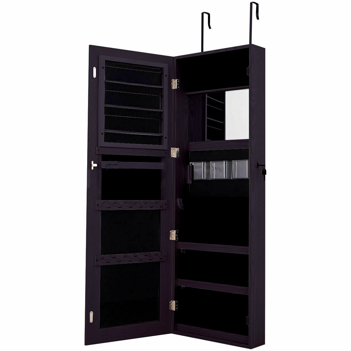 Erommy Jewelry Cabinet Lockable Organizer Armoire Wall Door