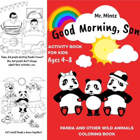 coloring activity book good morning son