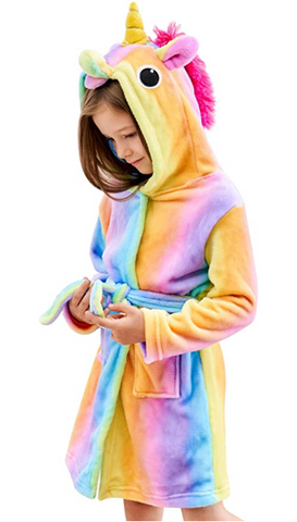 Unicorn Hooded Bathrobe Sleepwear