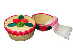 palm baskets with lid woven napkin