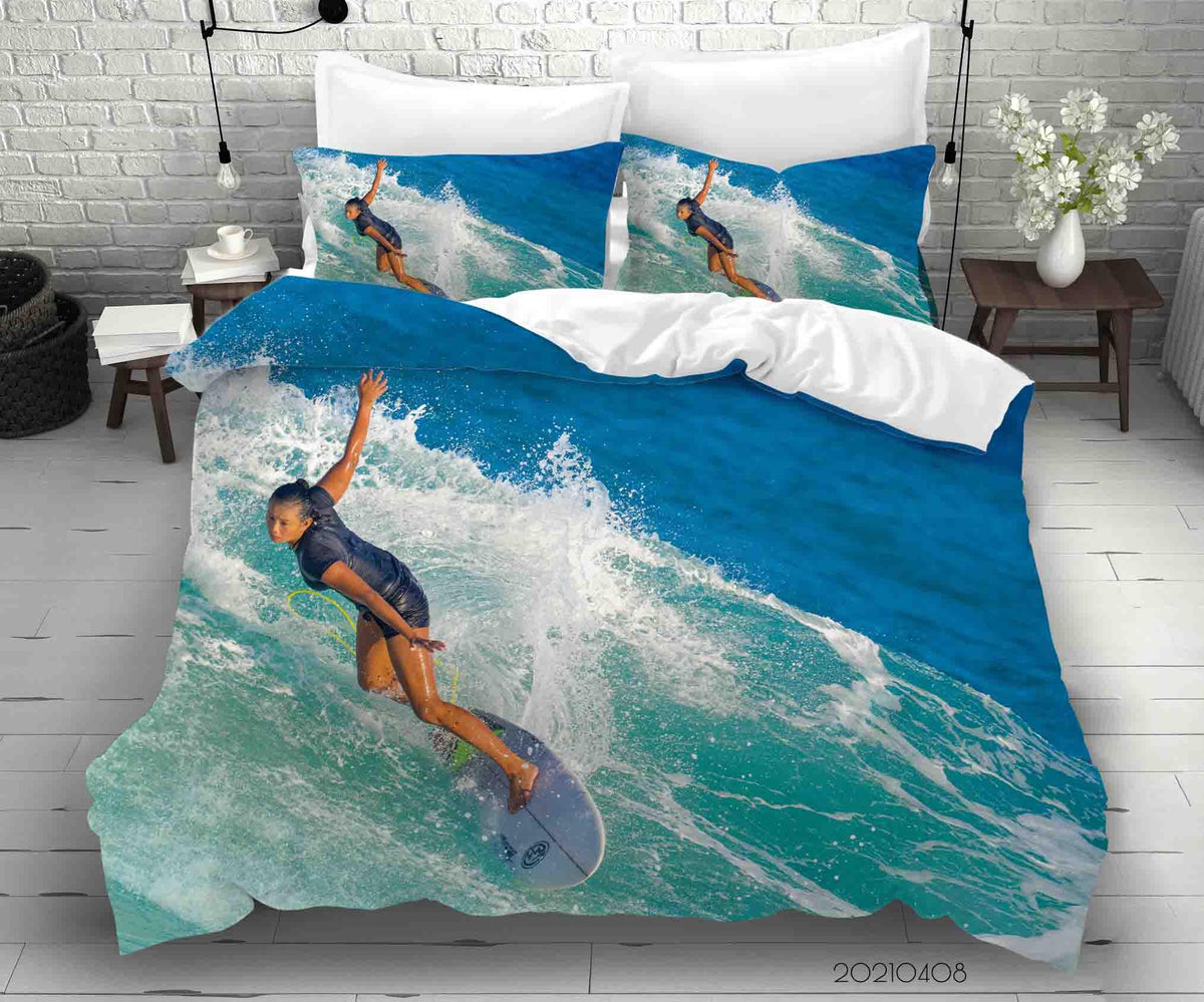 surfing doona cover