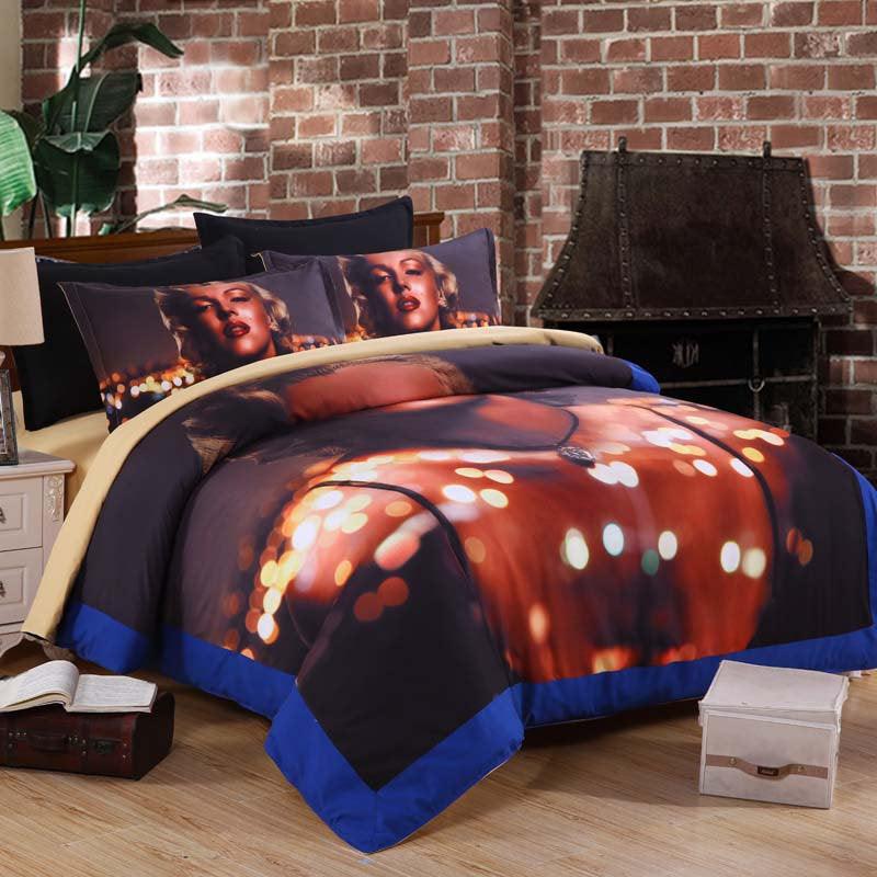 3d Sexy Beauty Marilyn Monroe Quilt Cover Set Bedding Set