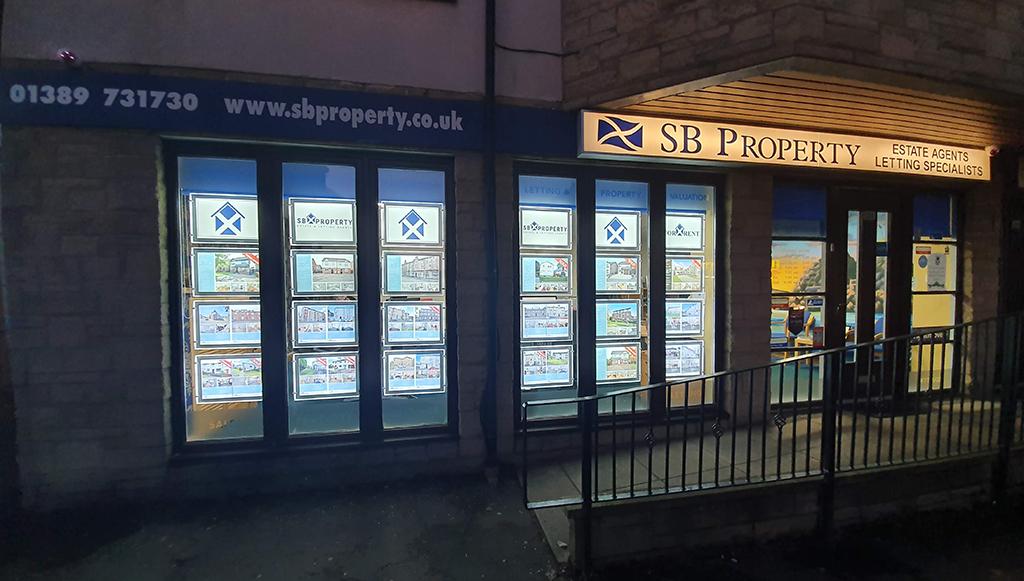Sb Property exterior of estate agents