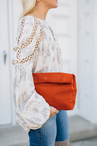 Marie Turnor Lunch Paprika Suede InMyClosetBlog Side Shot