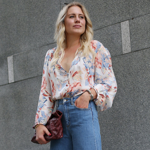Kelsey Price Fashion Blogger Studded Clutch