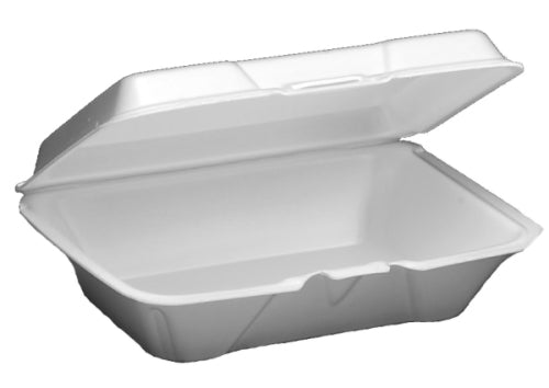 Genpak 201HT 9x6 Foam Hinged All Purpose Container 200/CS