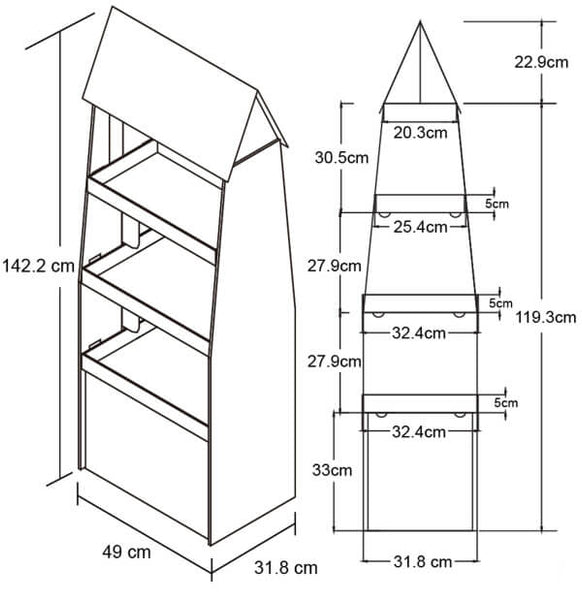 Roof-Shape-floor-stand-dims