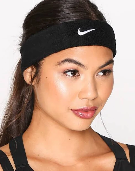 nike swoosh headband black