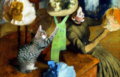 Cat In Degas' Hat Shop