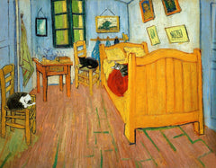 Van Gogh's Bedroom Cat Art Print