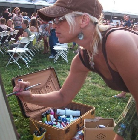 Kimberly Dawn painting live and a music festival