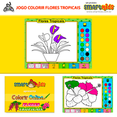 Jogo Colorir - Flores Tropicais