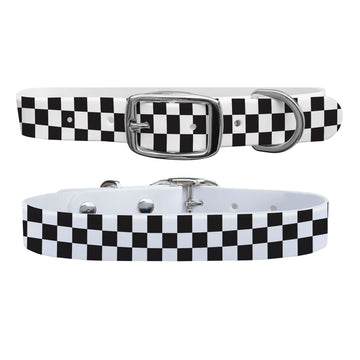 Checkered Dog Collar Dog Collar exsaltdressings BELTS