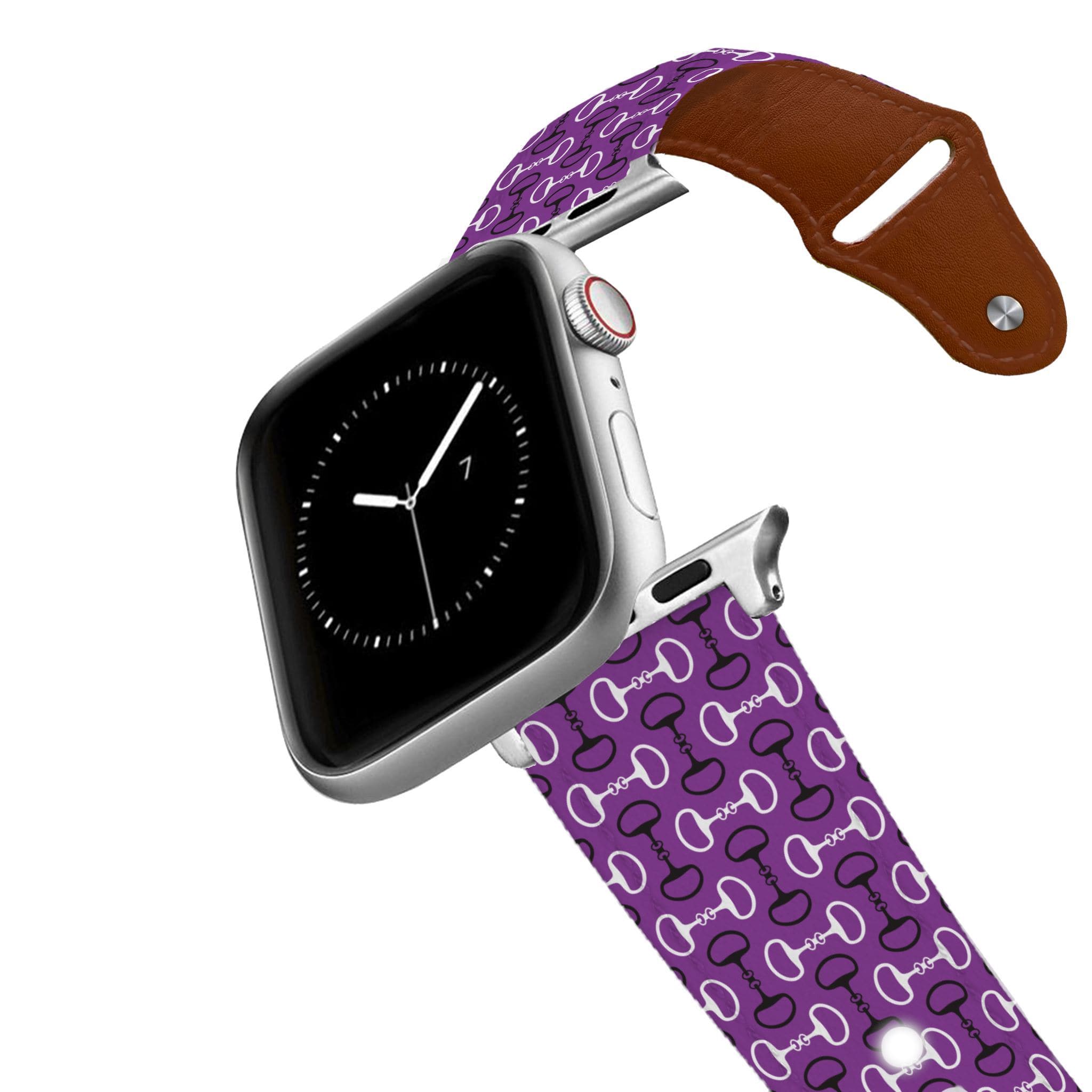 Bits Purple Leather Apple Watch Band Apple Watch Band - Leather mistylaurel BELTS