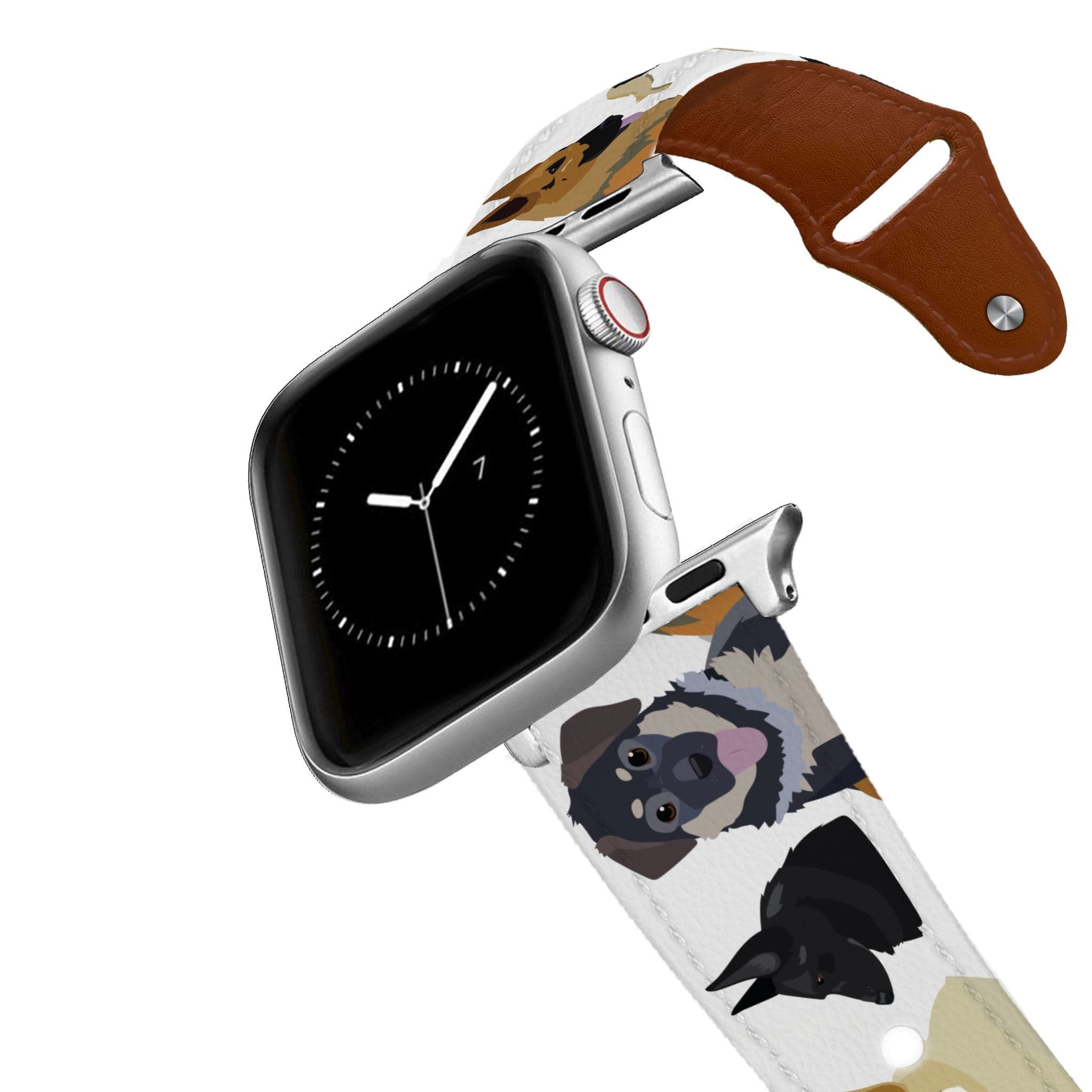 German Shepherd Leather Apple Watch Band Apple Watch Band - Leather mistylaurel BELTS