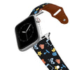 Arcade Black Leather Apple Watch Band Apple Watch Band - Leather mistylaurel BELTS