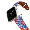 Americana Tie Dye Leather Apple Watch Band Apple Watch Band - Leather mistylaurel BELTS
