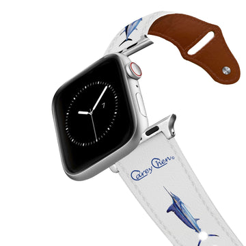 Carey Chen - Bio Series Game Fish Grand Slam White Leather Apple Watch Band Apple Watch Band - Leather exsaltdressings BELTS