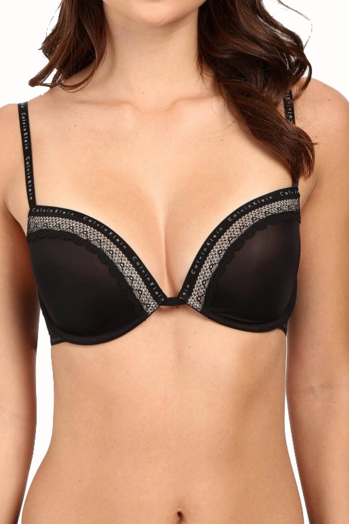 Calvin Klein Black Flirty Signature PushUp Bra Ch