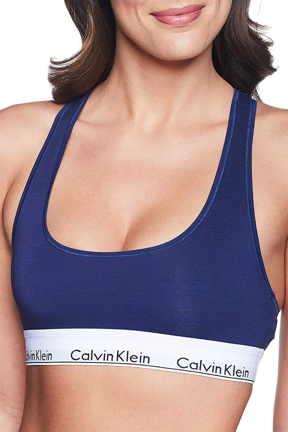 blue calvin klein bralette