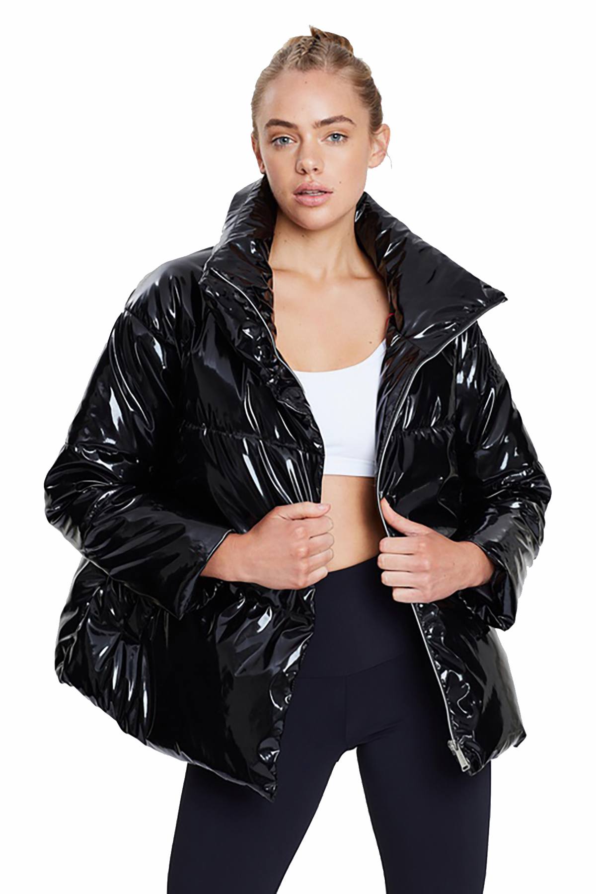 calvin klein shiny puffer jacket