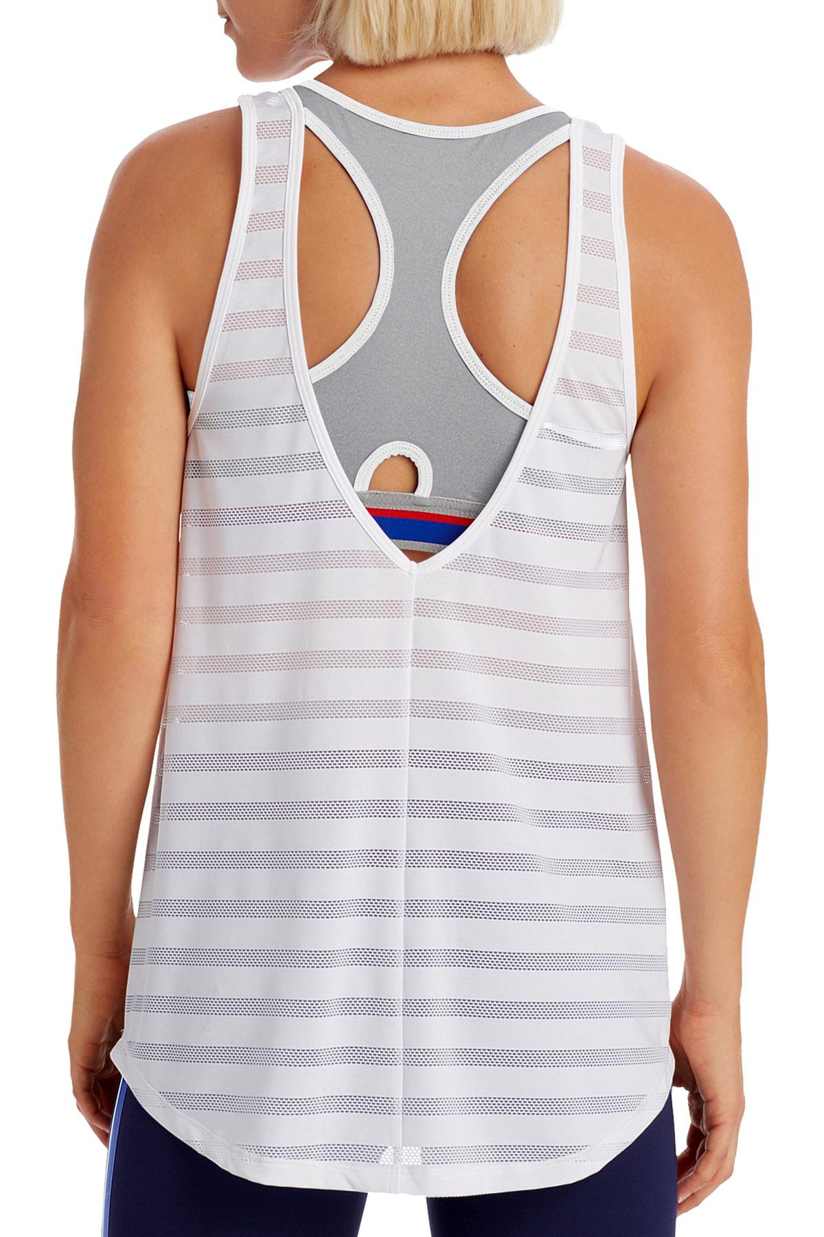 tæt Magnetisk chef Champion White Double Dry Training Tank Top with Athletic Bra | CheapUndies