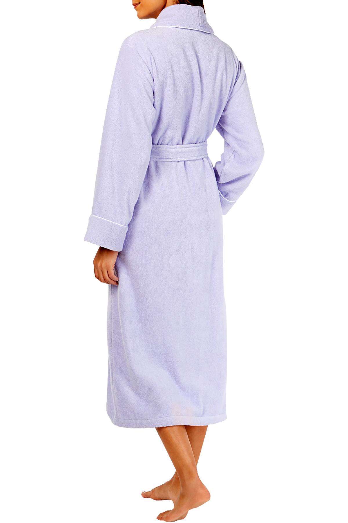 Charter Club Intimates LightAmethyst Luxe Terry Piped Wrap Robe
