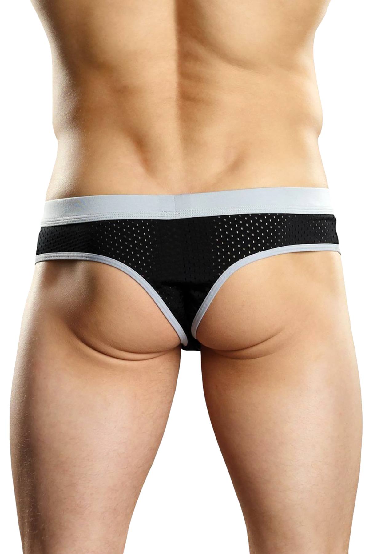 Male Power Black Athletic Mesh Sport Thong Cheapundies