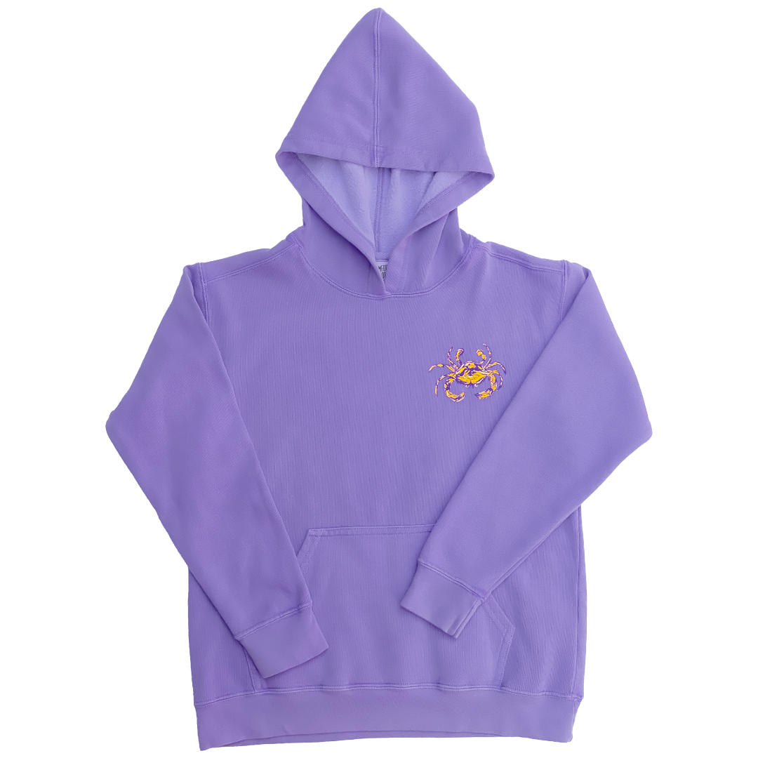 purple and gold sweatshirt