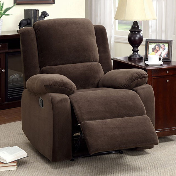 dark brown recliner chair