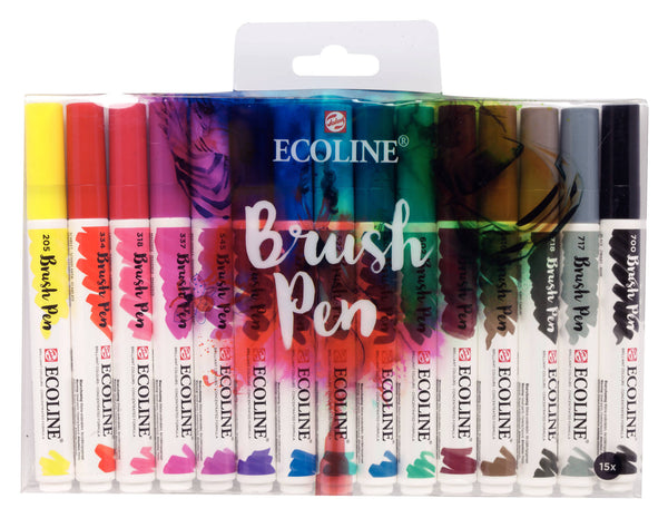 Sluier Onheil Handschrift Ecoline Brush Pen Set - 15 Colors – NOH/WAVE/ACADEMY