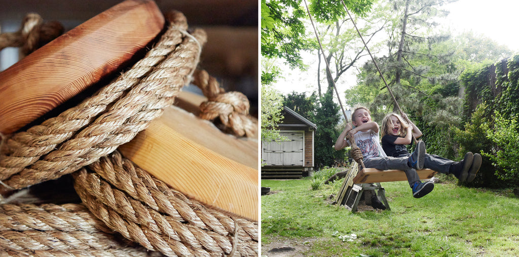 Handmade Wooden Tree Swing by Peg and Awl