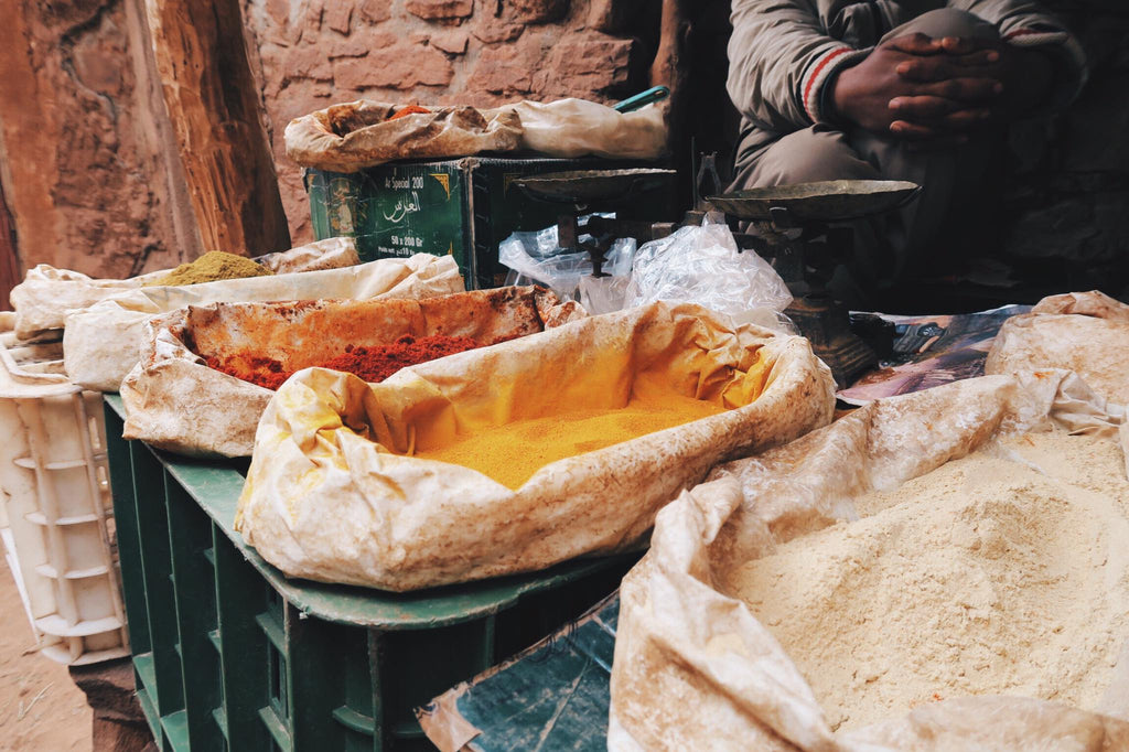 Spices in Marrakech Spices in a small village high in the Atlas Mountains