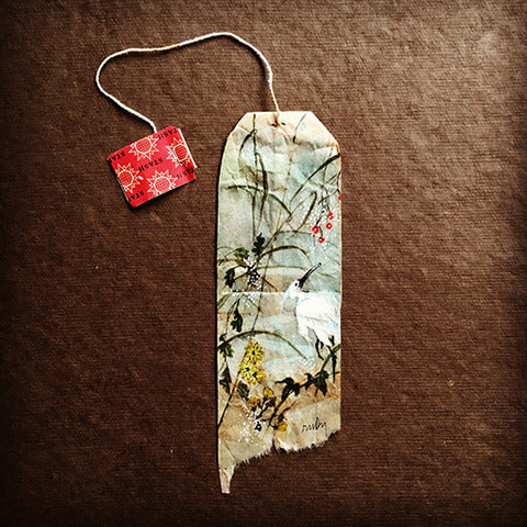 Ruby Silvious 26 Days of Tea in Japan Miniature Tea Bag Art