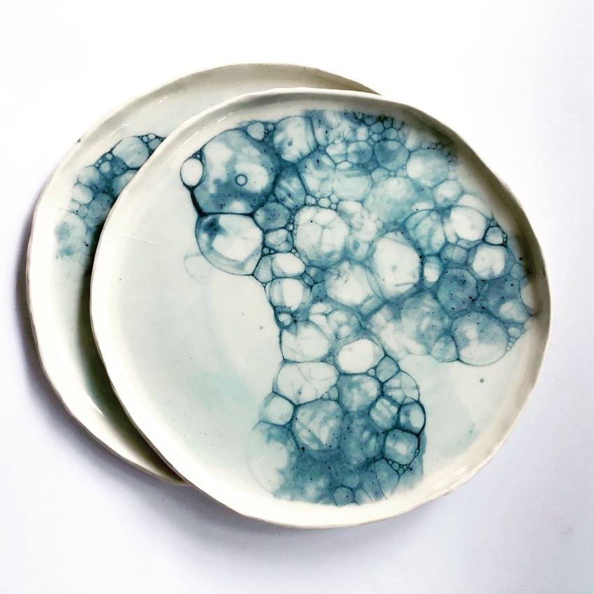 neens made this ceramic plate set new zealand made