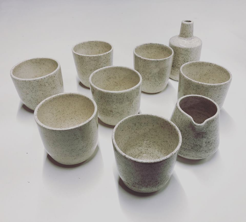 neens made this ceramic tea set new zealand made