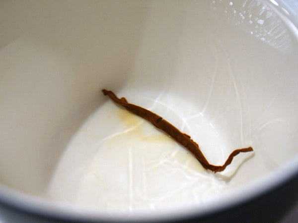 infusing a keemun tea leaf