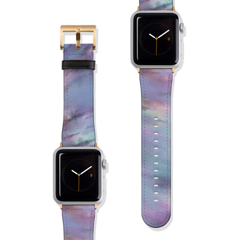 Pastel Purple Tie Dye Vegan Faux Leather Apple Watch Band Series 1 2 3 4 5 38mm 40mm 42mm 44mm | The Urban Flair