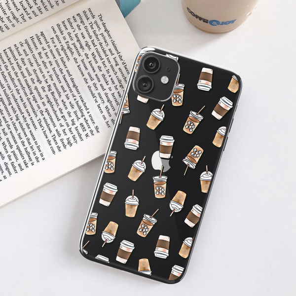 Coffee Clear Phone Case For Black iPhone 11 at The Urban Flair