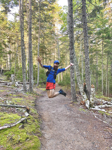 Trail running in Acadia National Park, Maine, 2019