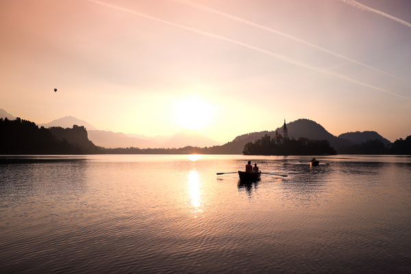 Sunrise on lake Bled, one of the photography experience, you can do with me 