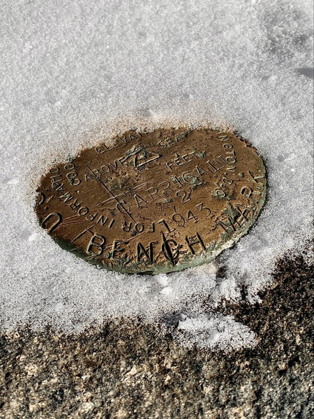 USGS survey marker - Mount Carrigain, 2019