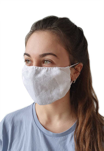 Large washable face mask with silver fibre