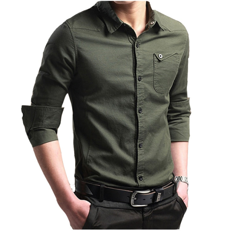 camisa social masculina verde