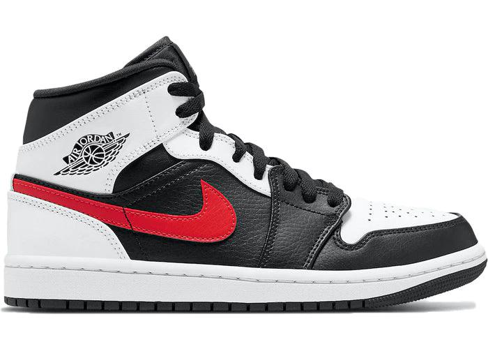 Air Jordan 1 Mid Black Chile Red White 