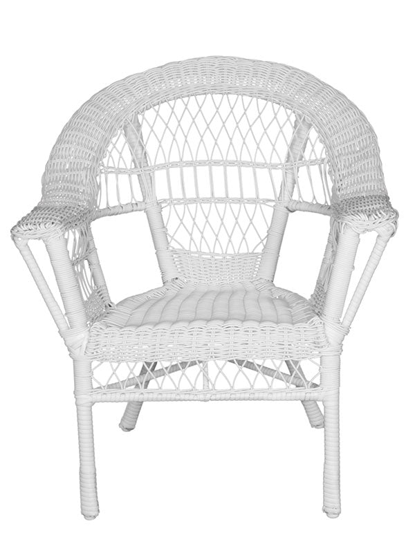 white round wicker chair