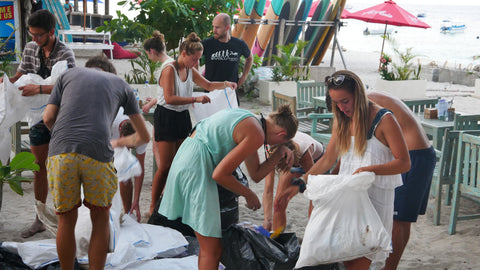 Beach lean up - plastic pollution